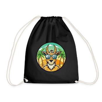 Lunettes de soleil de plage d’été de dessin animé drôle d’antilope - Sac de sport léger - noir - Devant