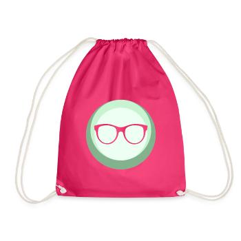 Leseratte Autor Writing - Turnbeutel - Fuchsia - Vorne