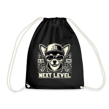 Cadeau Chihuahua Next Level Hip Hop Dog - Sac de sport léger - noir - Devant