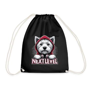 West Highland White Terrier Niveau supérieur Hip Hop - Sac de sport léger - noir - Devant