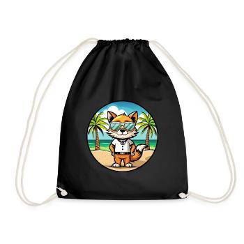 Javanais Race Dessin Animé Lunettes De Soleil Plage - Sac de sport léger - noir - Devant