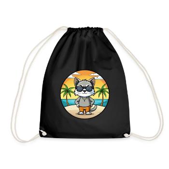 Javanais Race Dessin Animé Lunettes De Soleil Plage - Sac de sport léger - noir - Devant