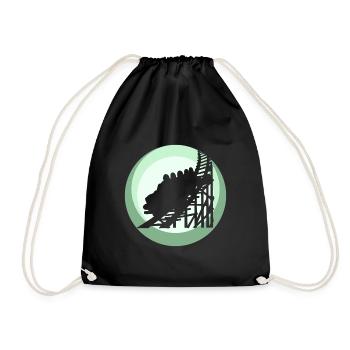 Fête foraine de montagnes russes - Sac de sport léger - noir - Devant