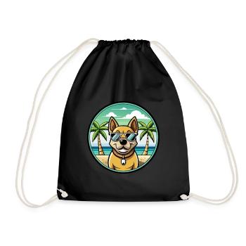 Aryan Molossus Chien Race Dessin Animé Lunettes De Soleil Plage - Sac de sport léger - noir - Devant