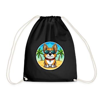 Österreichische Brandlbracke Hunderasse Cartoon Sonnenbrille - Turnbeutel - Schwarz - Vorne