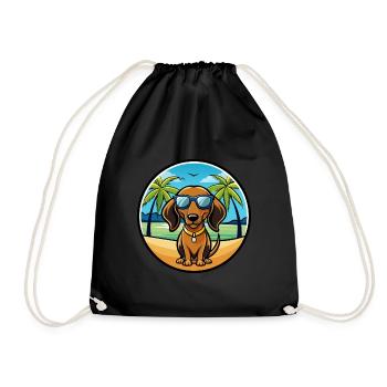 Alpine Dachsbracke Dog Breed Lunettes de soleil de dessin animé - Sac de sport léger - noir - Devant