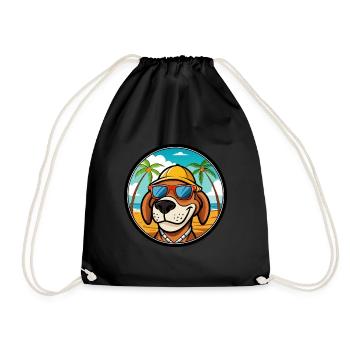 Bruno Jura Chien Chien Race Dessin Animé Lunettes De Soleil Plage - Sac de sport léger - noir - Devant
