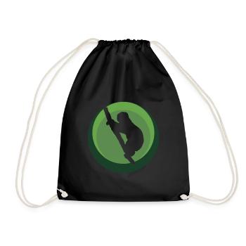 Lazy Sloth Sleeping - Drawstring Bag - black - Front