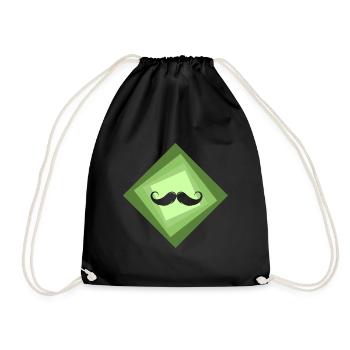 Barbe Poils Faciaux Moustache - Sac de sport léger - noir - Devant