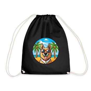 Bucovine Berger Race Dessin Animé Lunettes De Soleil Plage - Sac de sport léger - noir - Devant