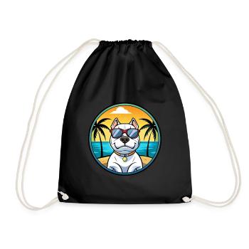 Dogue Argentino Chien Race Dessin Animé Lunettes De Soleil Plage - Sac de sport léger - noir - Devant