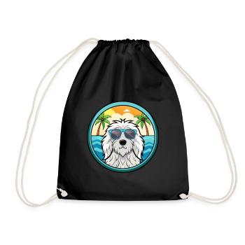 Komondor Chien Race Dessin Animé Lunettes de Soleil Plage - Sac de sport léger - noir - Devant