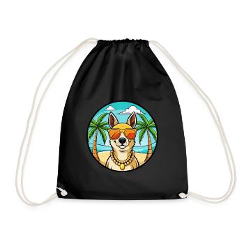 Lunettes de soleil péruviennes Inca Orchid Dog Breed Cartoon - Sac de sport léger - noir - Devant