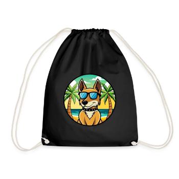 Bétail portugais Chien Race Dessin Animé Lunettes De Soleil Plage - Sac de sport léger - noir - Devant