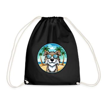 Schapendoes Chien Race Dessin Animé Lunettes de Soleil Plage - Sac de sport léger - noir - Devant