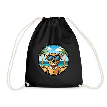 Chien du Sud Race Dessin Animé Lunettes De Soleil Plage - Sac de sport léger - noir - Devant
