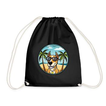 Transylvanian Hound Dog Breed Cartoon Sunglasses - Drawstring Bag - black - Front