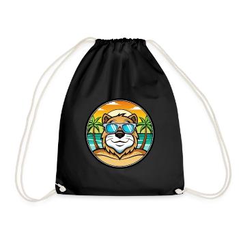 Tahltan Bear Dog Breed Cartoon Sunglasses Beach - Drawstring Bag - black - Front