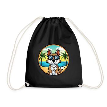 Suisse Laufhund Chien Race Dessin Animé Lunettes de Soleil Plage - Sac de sport léger - noir - Devant