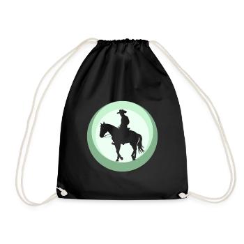 Cowboy Ranch Sheriff - Drawstring Bag - black - Front