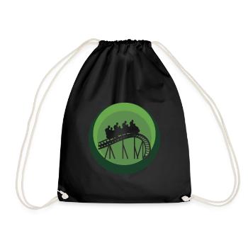 Carnival Roller Coaster Funfair - Drawstring Bag - black - Front