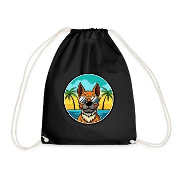 Aryan Molossus Chien Race Dessin Animé Lunettes De Soleil Plage - Sac de sport léger - noir - Devant