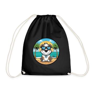 Argentino Chien Race Dessin Animé Lunettes De Soleil Plage - Sac de sport léger - noir - Devant