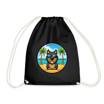 Lunettes de soleil de race de chien de chien de la Forêt-Noire - Sac de sport léger - noir - Devant