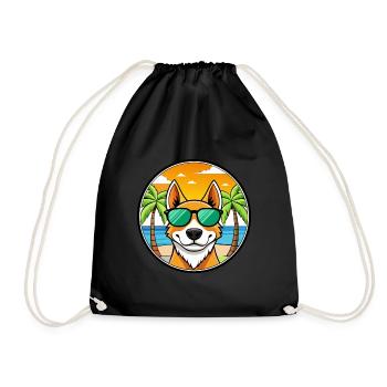 Brittany Dog Breed Cartoon Lunettes de soleil Beach - Sac de sport léger - noir - Devant