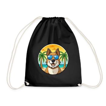 Bucovine Berger Race Dessin Animé Lunettes De Soleil Plage - Sac de sport léger - noir - Devant
