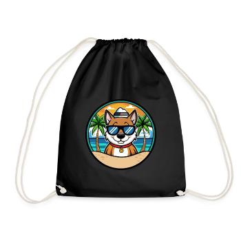 Cao De Seo Miguel Race De Chien Dessin Animé Plage - Sac de sport léger - noir - Devant