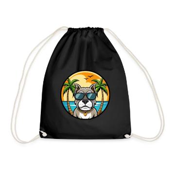 Bully Kutta Chien Race Dessin Animé Lunettes De Soleil Plage - Sac de sport léger - noir - Devant