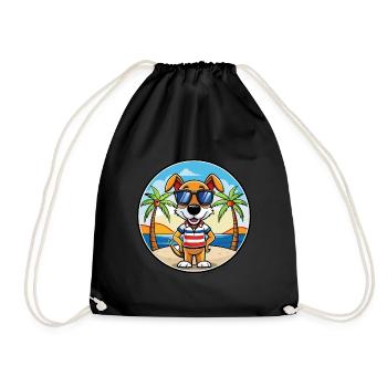 Lunettes de soleil de dessin animé de race de chien de chasse tricolore français - Sac de sport léger - noir - Devant