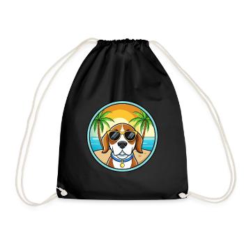 Kerry Beagle Chien Race Dessin Animé Lunettes de Soleil Plage - Sac de sport léger - noir - Devant