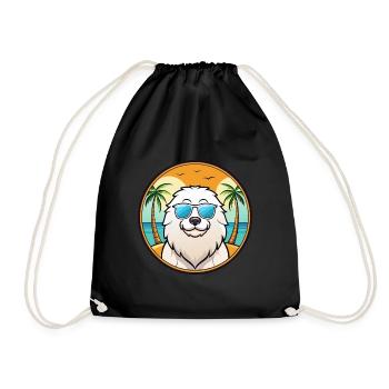 Kuvasz Chien Race Dessin Animé Lunettes de Soleil Plage - Sac de sport léger - noir - Devant