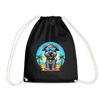 Kerry Blue Terrier Hunderasse Cartoon Sonnenbrille - Turnbeutel - Schwarz - Vorne