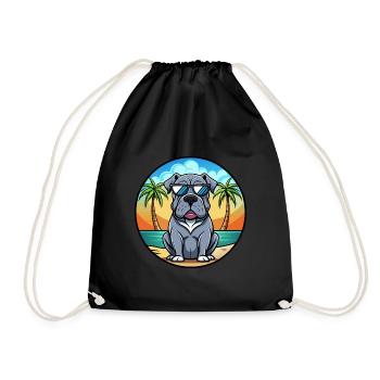 Neapolitanische Dogge Hunderasse Cartoon Sonnenbrille - Turnbeutel - Schwarz - Vorne