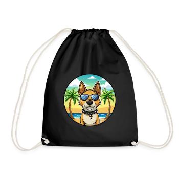 Bétail portugais Chien Race Dessin Animé Lunettes De Soleil Plage - Sac de sport léger - noir - Devant