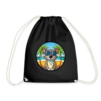 Ratonero Murciano Race Chien Dessin Animé Lunettes De Soleil Plage - Sac de sport léger - noir - Devant