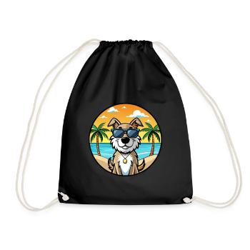 Slovensky Cuvac Chien Race Dessin Animé Lunettes de Soleil Plage - Sac de sport léger - noir - Devant