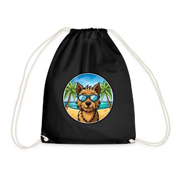 Welsh Terrier Chien Race Dessin Animé Lunettes De Soleil Plage - Sac de sport léger - noir - Devant