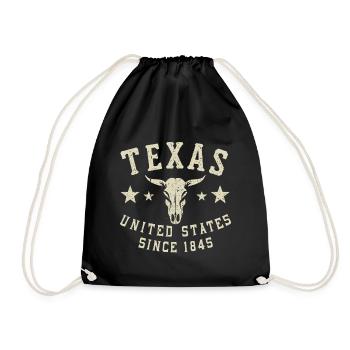 Texas, United States Since 1845 USA America - Drawstring Bag - black - Front