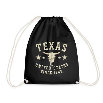 Texas, United States Since 1845 USA America - Drawstring Bag - black - Front