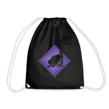 Roller coaster rollercoaster funfair - Drawstring Bag - black - Front