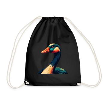 Oie Dessin Animé Personnage Animal Coloré Animal De Compagnie - Sac de sport léger - noir - Devant
