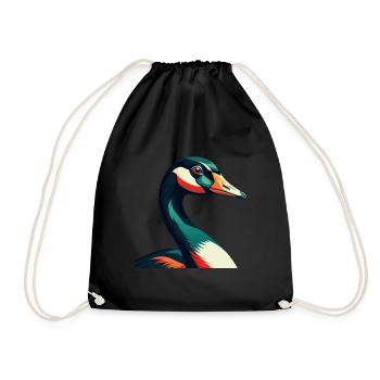 Oie Dessin Animé Personnage Animal Coloré Animal De Compagnie - Sac de sport léger - noir - Devant