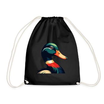 Personnage de dessin animé de canard Animal de compagnie coloré - Sac de sport léger - noir - Devant
