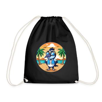 Elster Lustige Cartoon Sommer Strand Sonnenbrille - Turnbeutel - Schwarz - Vorne