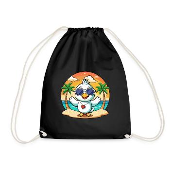 Lunettes de soleil de plage d’été de dessin animé drôle de cygne - Sac de sport léger - noir - Devant