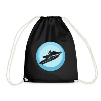 Wassersport Wasserski Wakeskate - Turnbeutel - Schwarz - Vorne
